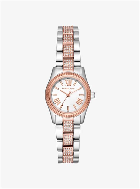 michael kors rolex style watch|Petite Lexington Pavé Silver.